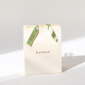 EverMethod elegant cream gift bag with sage ribbons