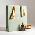 EverMethod luxury sage gift bag with gold ribbons
